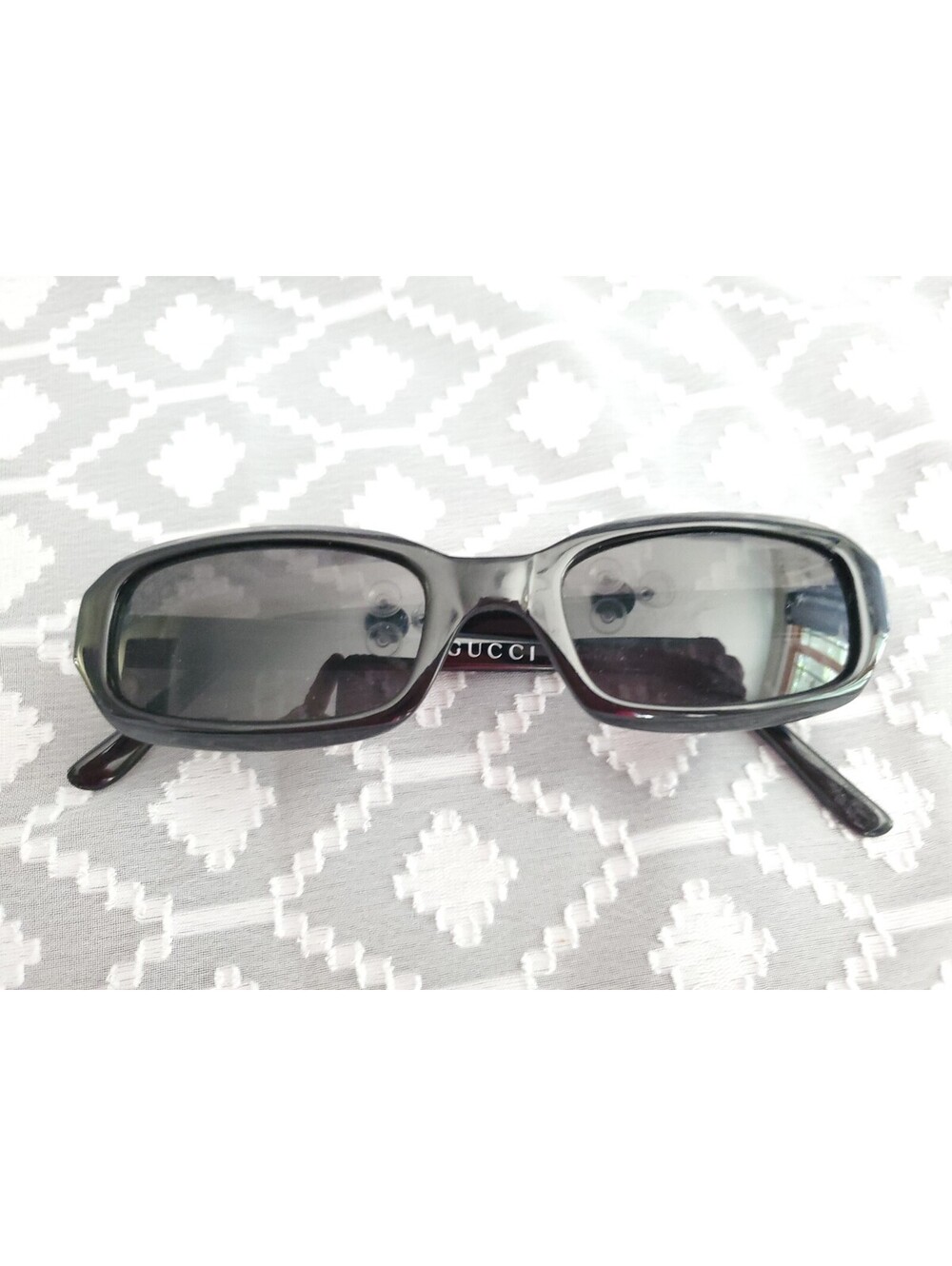 Gucci Y2k Black Rectangular Sunglasses